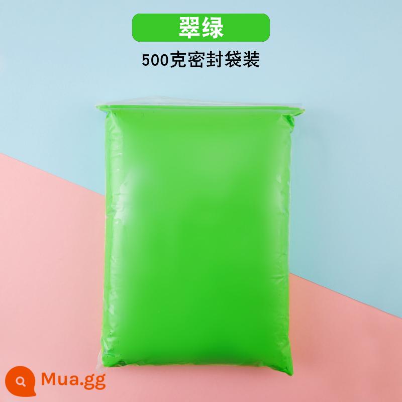 Đất siêu nhẹ 500g màu bùn túi lớn tự làm gương handmade không gian bùn plasticine đất sét nhẹ gói lớn 500g - Xanh 500g