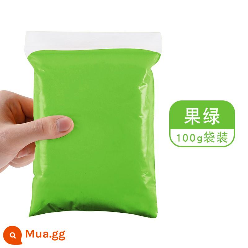 Đất siêu nhẹ 500g màu bùn túi lớn tự làm gương handmade không gian bùn plasticine đất sét nhẹ gói lớn 500g - Quả xanh 100g