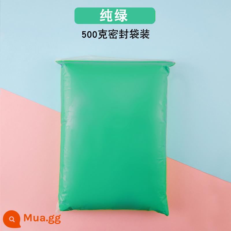 Đất siêu nhẹ 500g màu bùn túi lớn tự làm gương handmade không gian bùn plasticine đất sét nhẹ gói lớn 500g - màu xanh lá