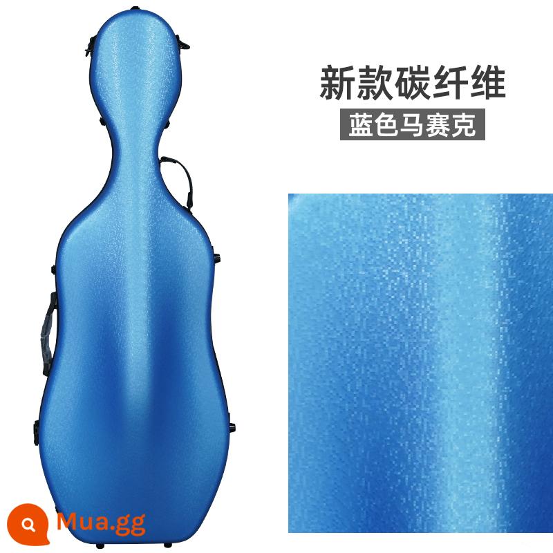 Vỏ đàn Cello Vỏ máy bay 4/4Sợi carbon siêu nhẹ 3/4Phổ thông có thể được hỗ trợ bởi lô hàng máy bay Vỏ đàn Cello 3/4 - Khảm màu xanh (không có phiên bản phổ quát)