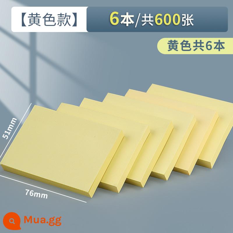 Chenguang post-it note sinh viên sử dụng nhãn dán ghi chú post-it dễ thương sáng tạo có giá trị cao cho kỳ thi tuyển sinh sau đại học nhãn dán nhãn dán ghi nhớ dải màu xé được nhãn dán ghi nhớ văn phòng dính - Model màu vàng [76*51mm] 6 gói, tổng cộng 600 tờ