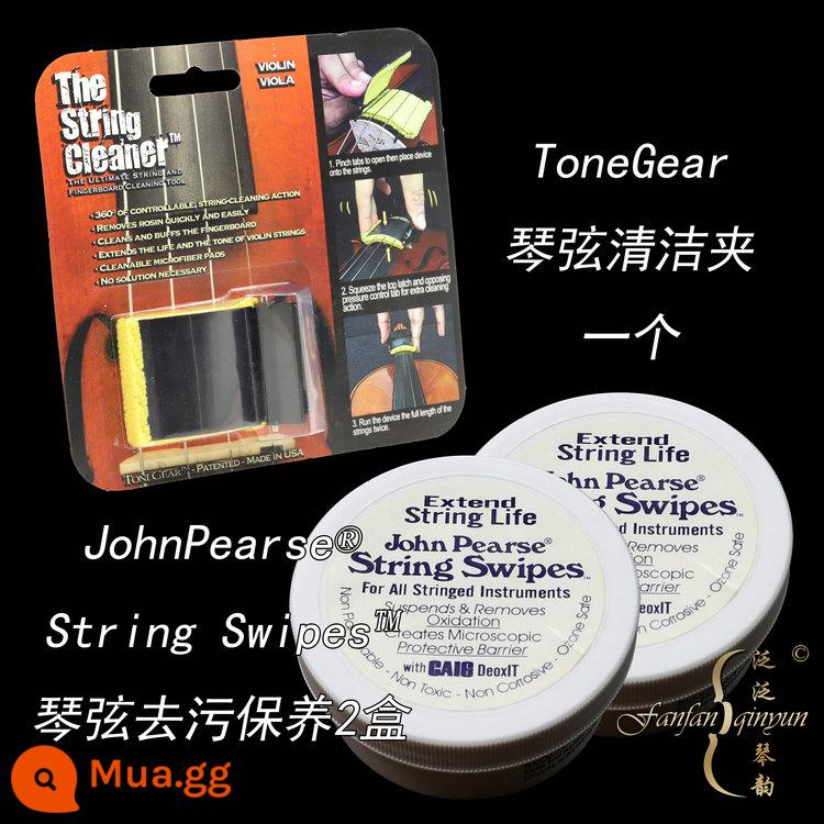 [Four Crowns] Vệ sinh và bảo dưỡng dây JOHN PEARSE chính hãng của Mỹ để loại bỏ bụi bẩn và tăng tuổi thọ - Tonegear+ phiên bản đóng hộp (30 viên) 2 hộp