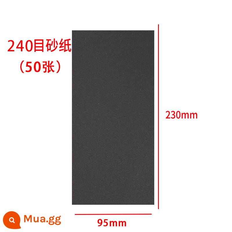 Mài giấy nhám giá treo tường giấy nhám đánh bóng hiện vật tường mài giấy nhám lô đất dụng cụ mài giấy nhám giá đỡ - Giấy nhám loại trung bình 240 grit (50 tờ)