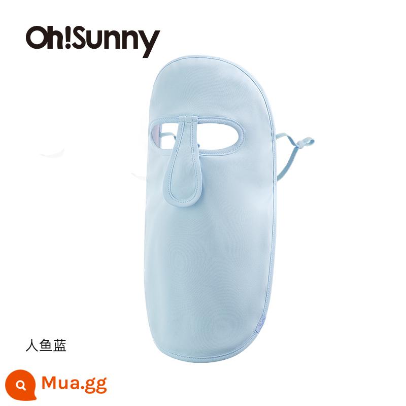 Khẩu trang chống nắng ohsunny full face bảo vệ cổ mỏng chống tia UV mặt thoáng khí mặt nạ bạch tuộc Kini che nắng - Nàng Tiên Cá Xanh - Mẫu Chống Nắng Bảo Vệ Cổ (Thiết Kế Hai Lớp)