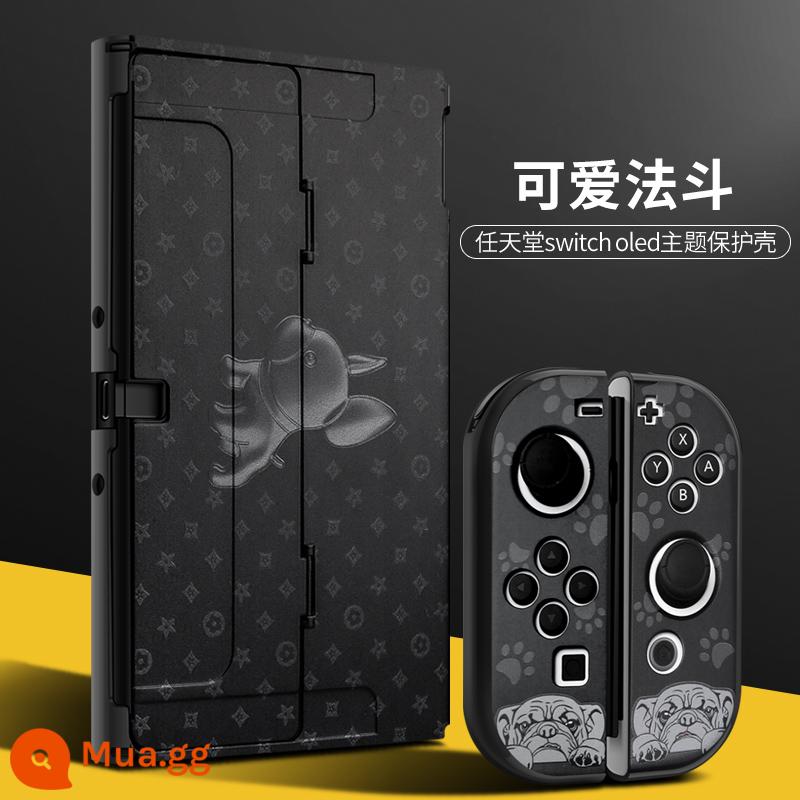 Vỏ bảo vệ Nintendo Switch Vỏ bảo vệ switcholed đế cắm được tay cầm ns vỏ hai mảnh vỏ silicon vỏ mềm phụ kiện màn hình oled riêng biệt nhãn dán nslite vỏ cứng mờ - Hộp cứng nâng cấp mới OLED [thùng kiểu Pháp] đi kèm phim + nắp