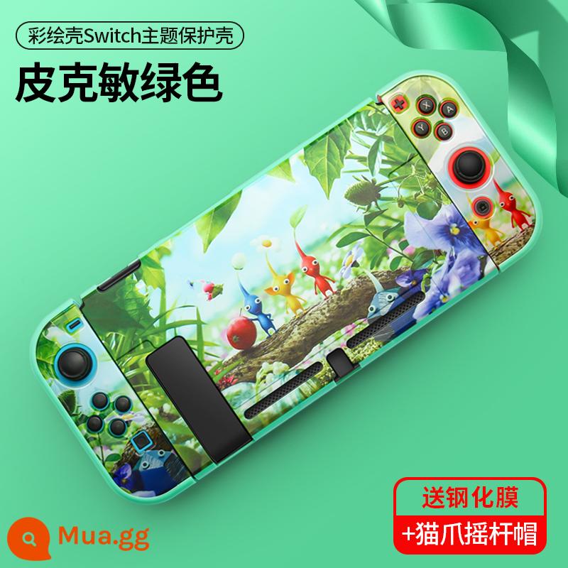 Vỏ bảo vệ Nintendo Switch Vỏ bảo vệ switcholed đế cắm được tay cầm ns vỏ hai mảnh vỏ silicon vỏ mềm phụ kiện màn hình oled riêng biệt nhãn dán nslite vỏ cứng mờ - Hộp cứng Switch mới nâng cấp [Pikmin] kèm film + cap