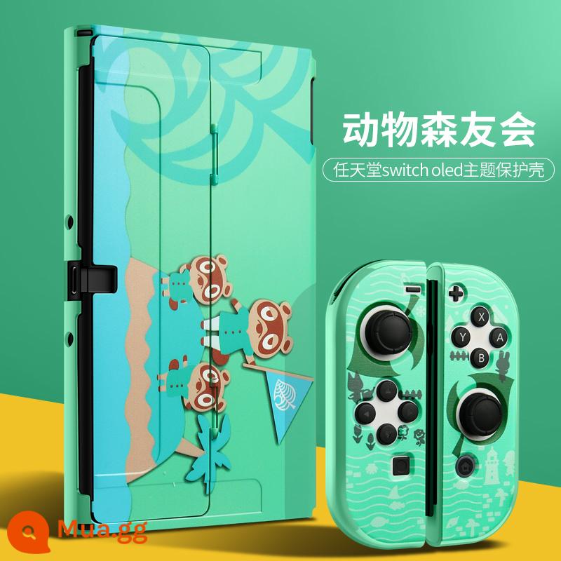 Vỏ bảo vệ Nintendo Switch Vỏ bảo vệ switcholed đế cắm được tay cầm ns vỏ hai mảnh vỏ silicon vỏ mềm phụ kiện màn hình oled riêng biệt nhãn dán nslite vỏ cứng mờ - Hộp cứng nâng cấp mới của OLED [Đang thu thập động vật] phim + nắp miễn phí