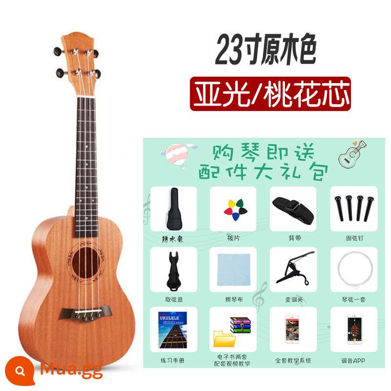 Người mới bắt đầu chơi đàn ukulele một bảng đàn guitar nhỏ học sinh nam và nữ nhạc cụ trẻ em trình độ mới bắt đầu thực hành đàn piano ukulele - Đàn piano gỗ nguyên khối 23 inch + bộ phụ kiện đầy đủ + APP + bộ chỉnh âm