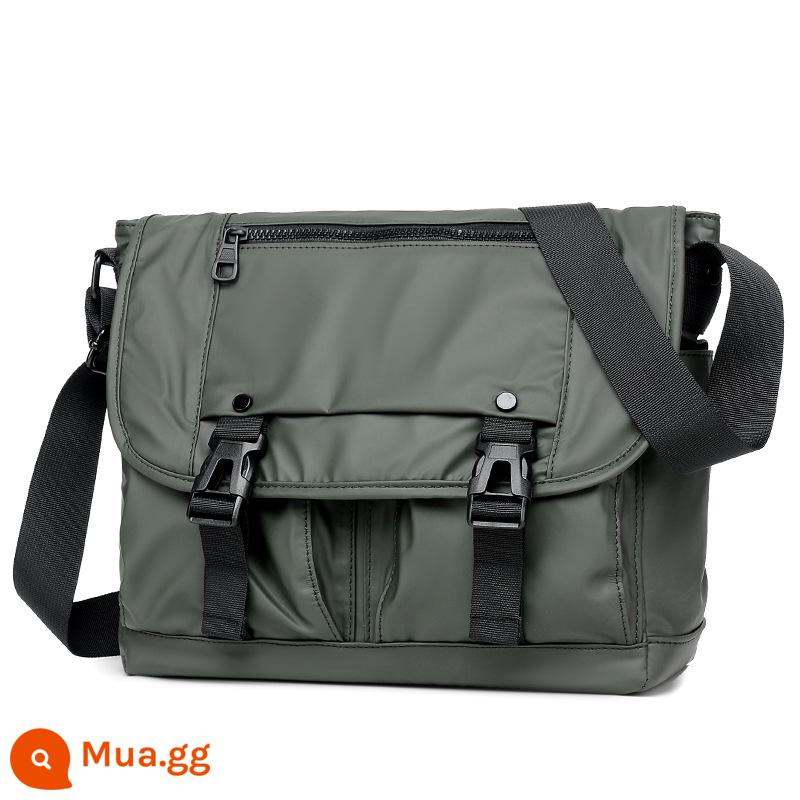 Túi ba lô nam Oxford vải Messenger Túi Messenger Canvas Backpack Office Bag Back Backpack Men Side Open Laring - màu xanh lá