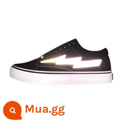 Uncle Si Chaoshe REVENGE X STORM Revenge Storm Flame Lightning Giày Low Top Giày vải Giày trượt ván - Los Angeles phiên bản giới hạn màu đen phản quang