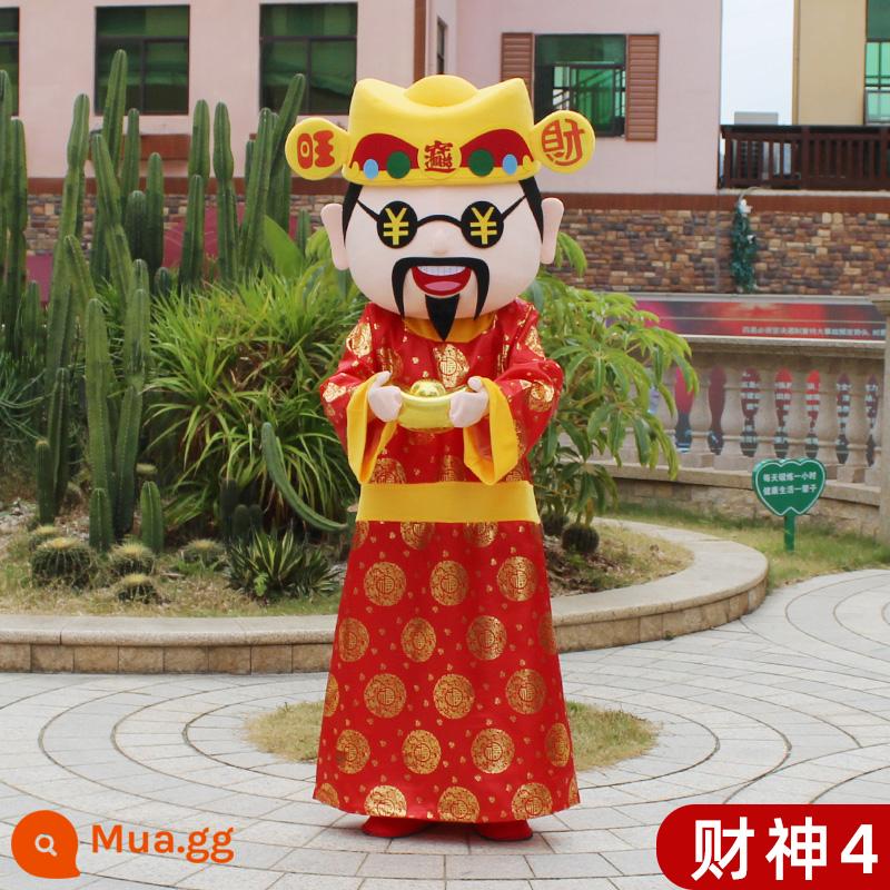 God of Wealth Cartoon Doll Quần áo năm mới Linh vật người lớn đi bộ Đường đi bộ Puppet Performance Hiệu suất Máy chủ búp bê - Thần tài 4