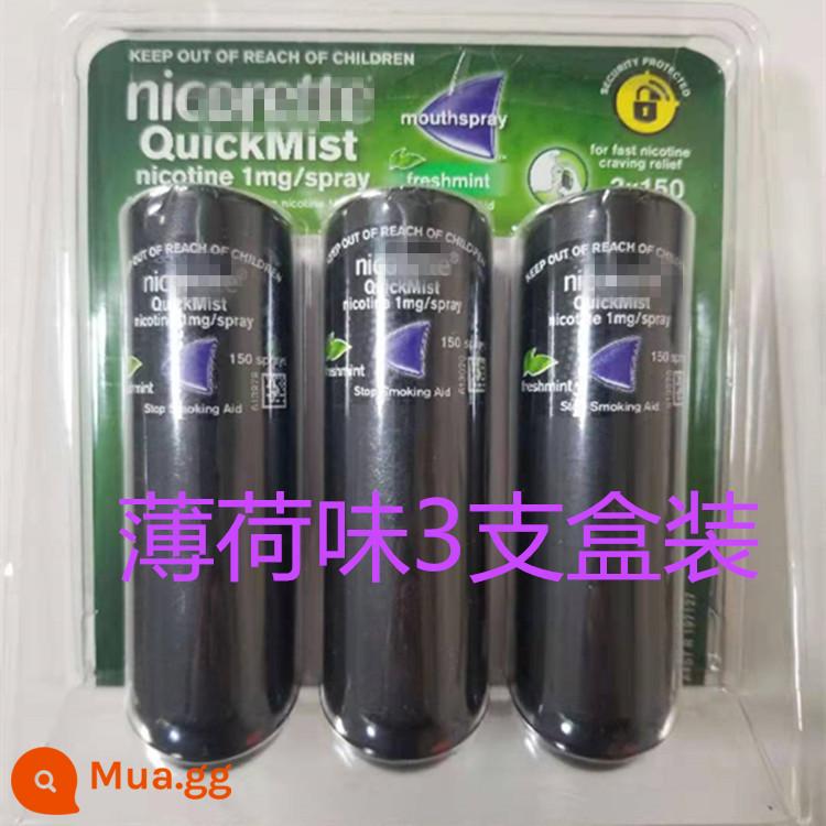 Nhập bản ban đầu Nicorett Thuốc xịt hút thuốc Nichodin Khói bỏ thuốc xịt hút thuốc có chứa vận chuyển tự do chính hãng - Hương bạc hà 3 gói (hộp chính hãng)