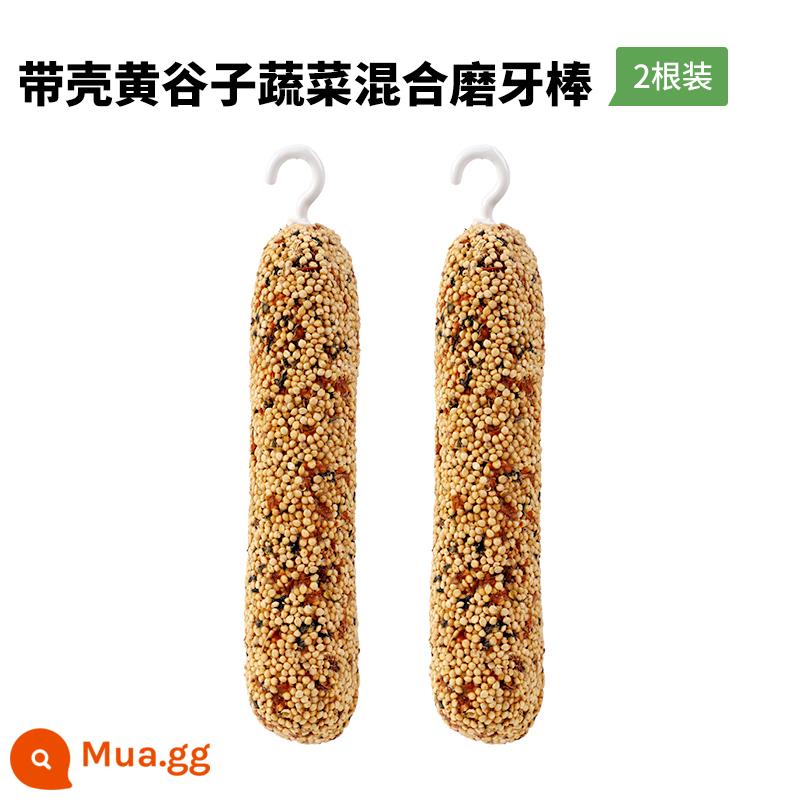 Vẹt răng hàm dính da hổ phượng hoàng đen hoa mẫu đơn miệng mài snack huấn luyện thưởng thức ăn nhai đồ chơi chim tiếp liệu - Que mọc răng hạt nhỏ cho rau và trái cây*2