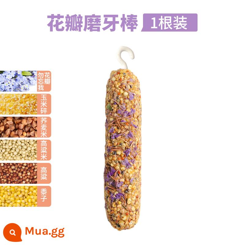 Vẹt răng hàm dính da hổ phượng hoàng đen hoa mẫu đơn miệng mài snack huấn luyện thưởng thức ăn nhai đồ chơi chim tiếp liệu - Que mọc răng hình cánh hoa x1