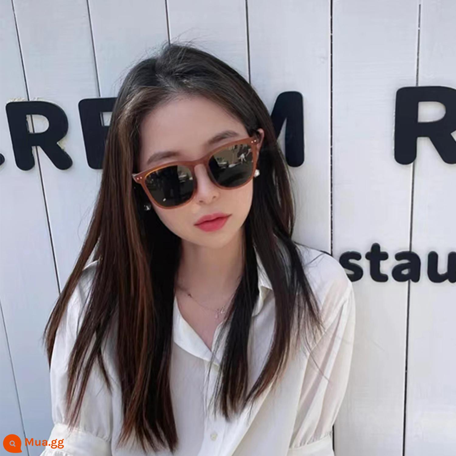 Banana Sunglasses Kính râm có thể gập lại Chống nắng Chống tia cực tím Thời trang Trọng lượng nhẹ với Chống hàng giả! Thật! - Chế độ xem ban ngày - Màu nâu hạt dẻ [Gấp cổ điển - Khung vuông và tròn] Độ truyền ánh sáng ≤ 13,8%