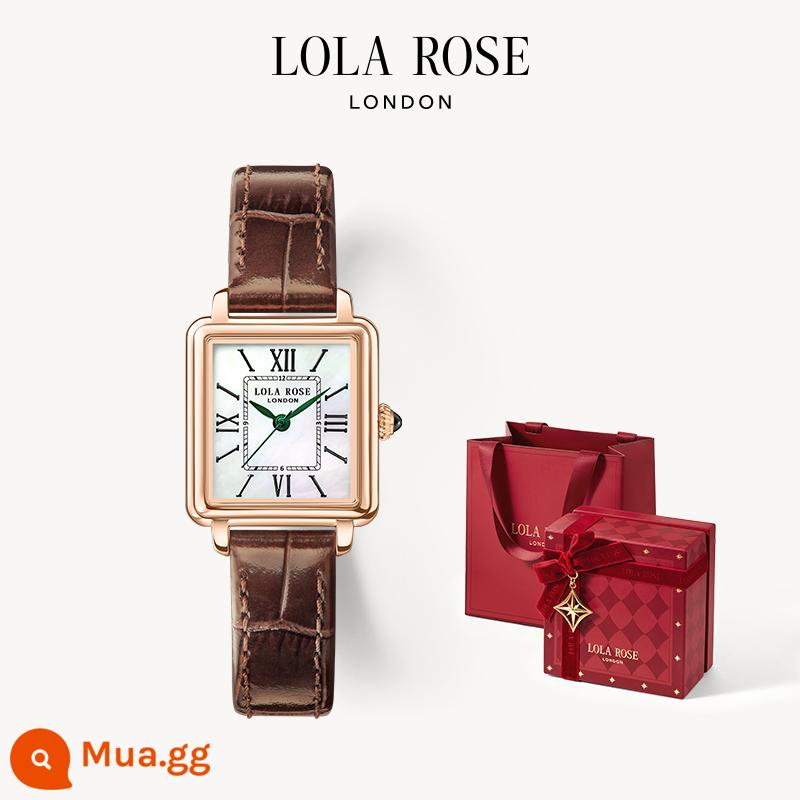 Lola Rose 2023 mới nhỏ màu nâu đồng hồ nữ đồng hồ nữ niche nhẹ sang trọng - Hộp Quà Ngôi Sao May Mắn LR2331