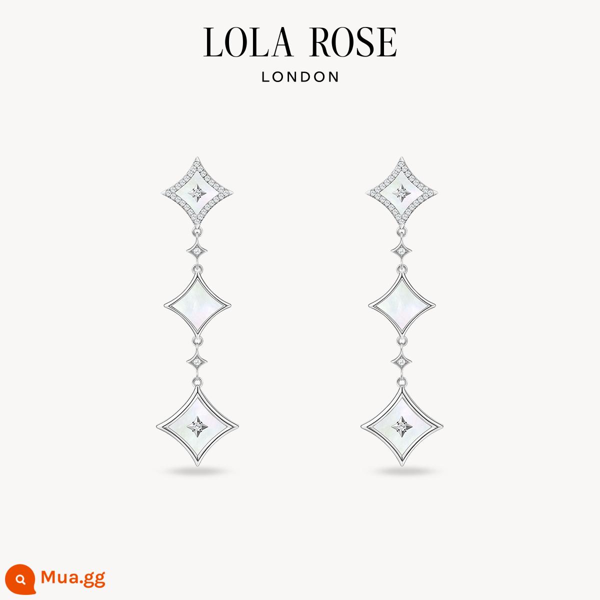 Hoa hồng Lola Bông tai hoa hồng Lola Bông tai Nữ Cao cấp Tính khí Retro Ngách Sinh nhật Quà tặng Năm mới - Hàu mẹ trắng-LR60114