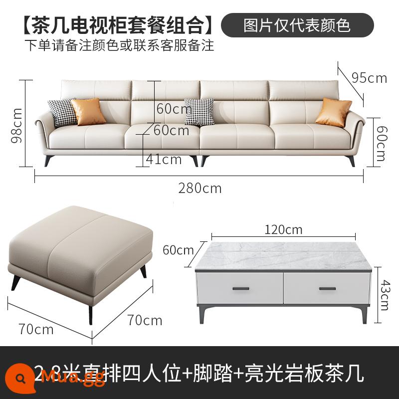 2022 Công nghệ mới Vải Sao sofa Đơn vị nhỏ, Ba người bốn người, Phòng khách Vải hiện đại đơn giản - Bốn chỗ ngồi + chỗ để chân (2,8 mét) + bàn cà phê