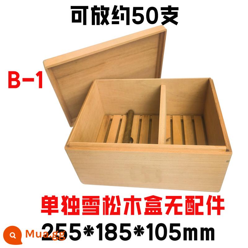 Humidor gỗ đặc nhập khẩu hộp gỗ tuyết tùng Tây Ban Nha hộp gỗ di động xì gà nhà sản xuất hộp tạo độ ẩm xì gà Chunhua - Hộp 50 miếng gỗ tuyết tùng 255*185*105MM