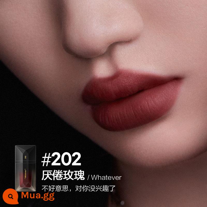 [Mua sớm Double 11] Nhật ký hoàn hảo Danh thiếp Lip Veil Velvet Lip Glaze Matte Lipstick Không phai và không dính vào cốc - Chương 202 chán hoa hồng