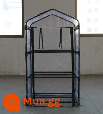 Nhà kính nhỏ Nhà kho Hộ gia đình BALCONY ngoài trời ngoài trời Overwinter -Frozen mùa đông chống lại phòng hoa ấm áp - Spire 3 lớp PVC trong suốt [Dài 69 Rộng 49 Cao 125 cm] GH703P