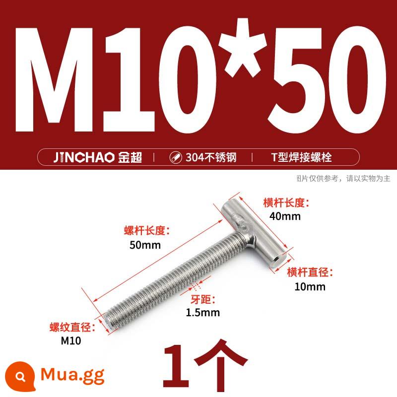 Vít hàn chữ T inox 304 Vít hàn chữ T Bu lông chữ T M4M5M6M8M10M12 - M10*50(1 cái)