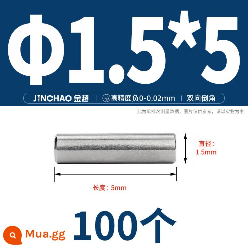 Chốt định vị hình trụ chốt inox 304 chốt cố định chốt đặc M2M2.5M3M4M5M6M8M10mm - Φ1,5 * 5 (100 chiếc)