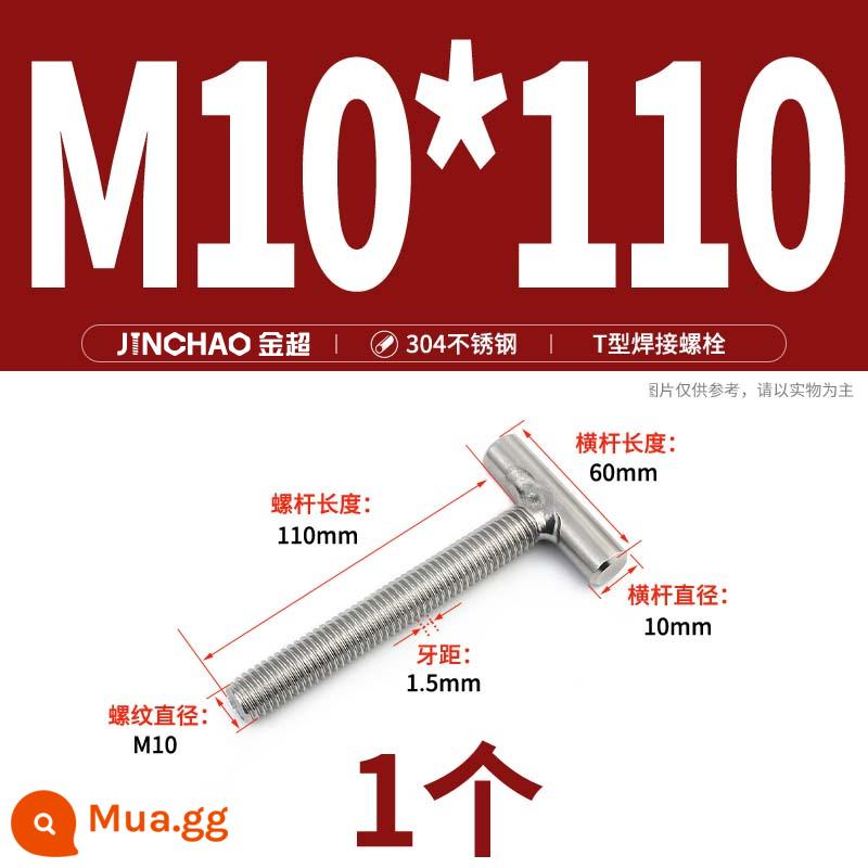 Vít hàn chữ T inox 304 Vít hàn chữ T Bu lông chữ T M4M5M6M8M10M12 - M10*110(1 cái)