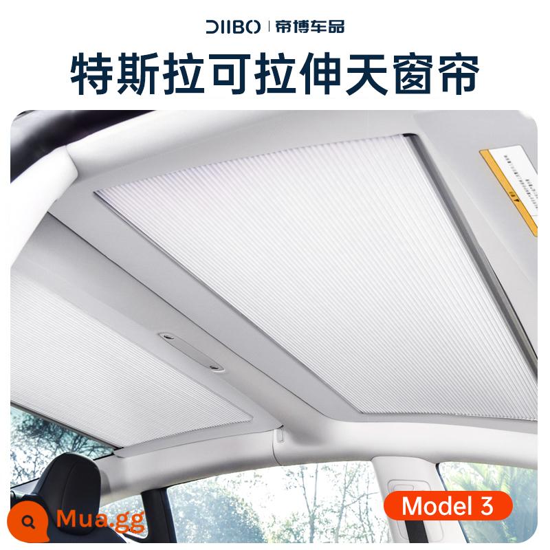 Thích hợp cho Tesla tấm che nắng ModelY/3 cửa sổ trời tấm che nắng trên rèm kem chống nắng khối Ya sửa đổi phụ kiện ô tô điều tốt - Cửa sổ trời kéo Model 3 - phiên bản nâng cấp [Gói lắp đặt toàn quốc]