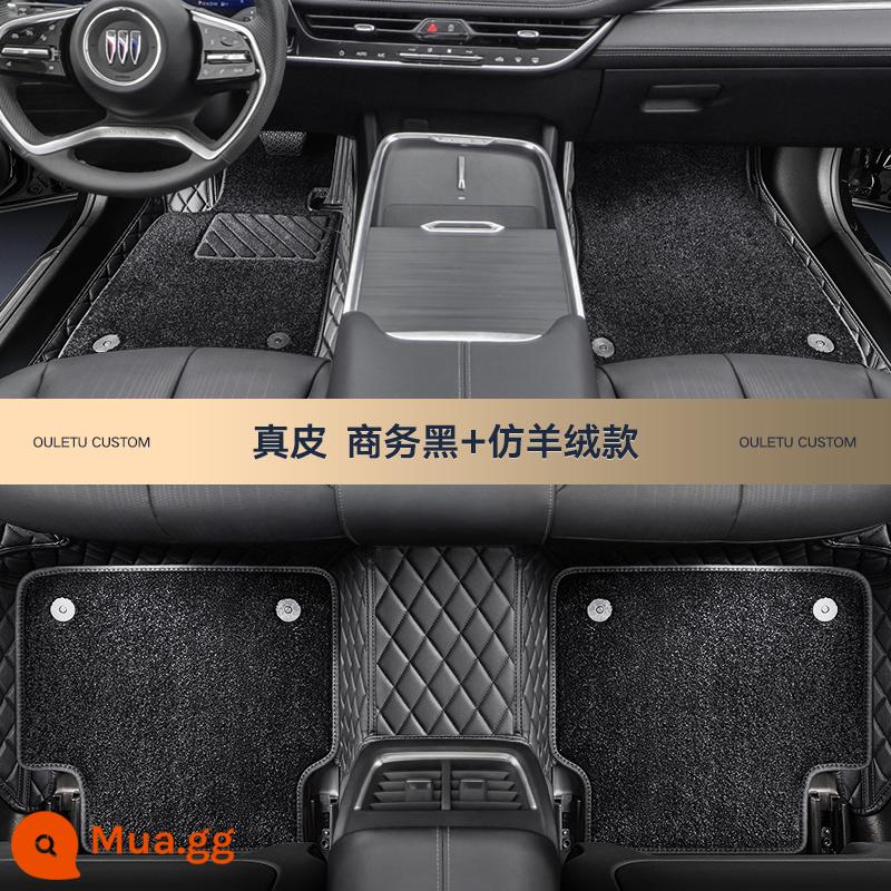 Rongerbuick Regal Junyue Weilang Angkewei Yinglang Angkola thảm ô tô bao quanh hoàn toàn màu xanh vi mô bảy chỗ - Màu đen doanh nhân + giả cashmere [da thật + hai lớp]