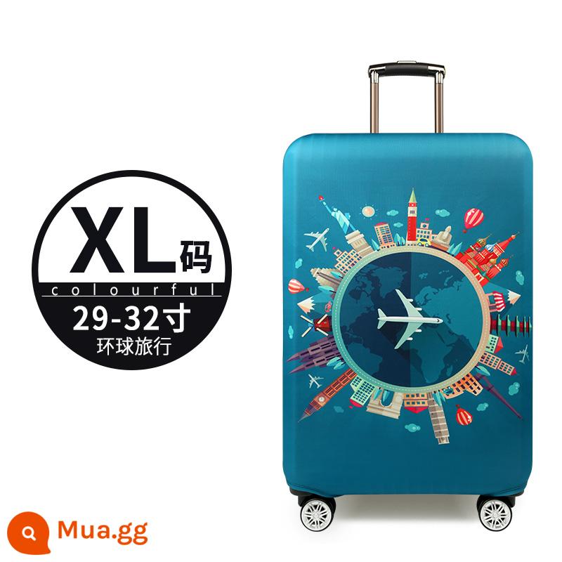 Dày Chịu Mài Mòn Vali Bảo Vệ Xe Đẩy Du Lịch Vali Da Phối Bụi 20/24/26/28/29 Inch - Global Travel XL Size [Vỏ hành lý]