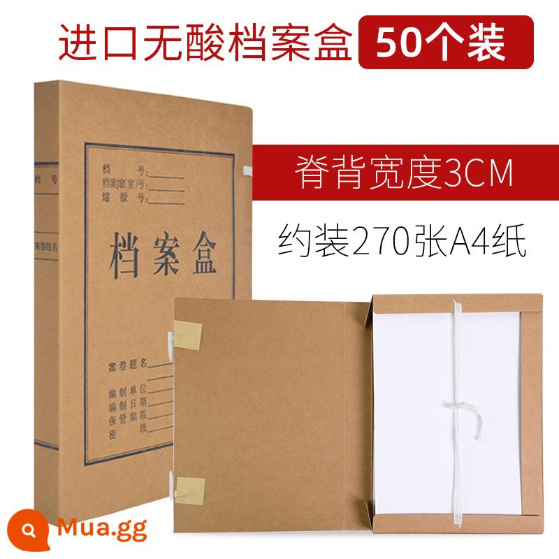 50 hộp đựng hồ sơ hộp dữ liệu hồ sơ giấy kraft hộp lưu trữ a4 nhập khẩu hộp hồ sơ giấy dày không chứa axit dung lượng lớn tùy chỉnh in logo tùy chỉnh văn phòng phẩm văn phòng chứng từ kế toán tùy chỉnh - 50 mẫu nhập khẩu cực dày không chứa axit/3cm