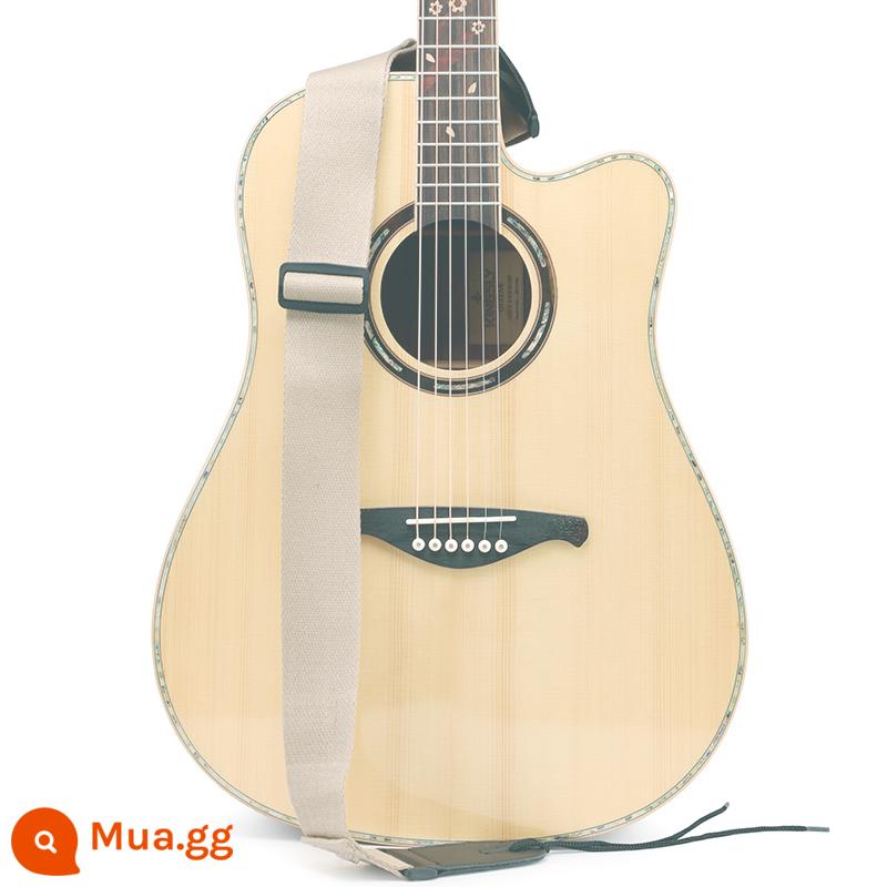 Đàn Guitar Túi Cho Bé Đàn Guitar Dân Gian Dây Đeo Vai Đàn Guitar Cổ Điển Sứ Giả Dây Dày Rộng Đàn Guitar Điện Bass Phụ Kiện Dây Đeo - Dây đeo bằng da màu trắng nhạt cổ điển