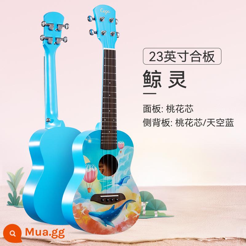 cega ukulele người mới bắt đầu 23 inch đàn ông và phụ nữ nhập cảnh chính thức hàng đầu cửa hàng ukulele đàn guitar nhỏ của trẻ em - Tinh thần cá voi bằng ván ép 23 inch + phụ kiện + túi biểu diễn