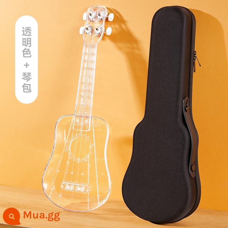 cega ukulele người mới bắt đầu 23 inch đàn ông và phụ nữ nhập cảnh chính thức hàng đầu cửa hàng ukulele đàn guitar nhỏ của trẻ em - Màu trong suốt 21 inch + Túi Eva