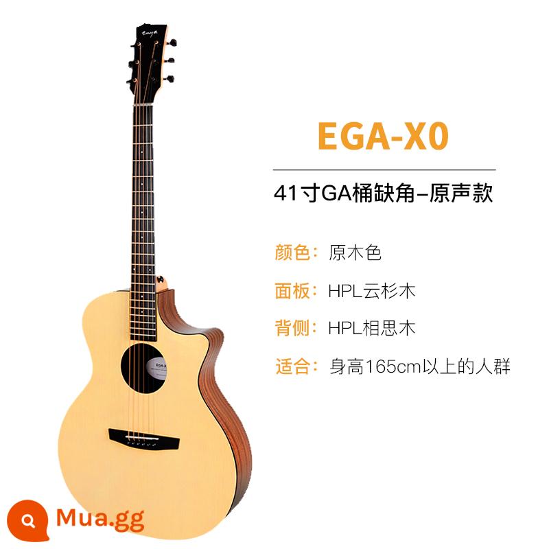 enya Đàn guitar Enya X0 giá trị cao màu trắng sông băng 41 inch đàn guitar dân gian dành cho người mới bắt đầu mô hình du lịch 36 inch dành cho nam và nữ - EGA-X0/41 inch/màu gỗ