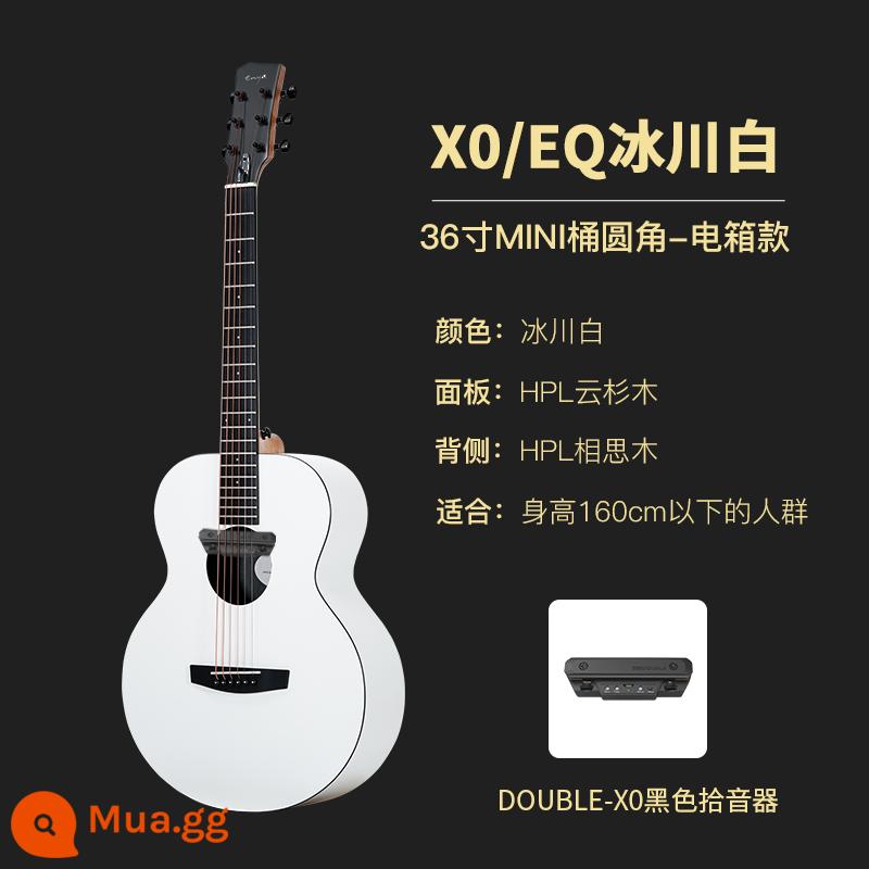 enya Đàn guitar Enya X0 giá trị cao màu trắng sông băng 41 inch đàn guitar dân gian dành cho người mới bắt đầu mô hình du lịch 36 inch dành cho nam và nữ - EM-X0/36 inch/màu trắng băng/mẫu hộp điện [có thể đục lỗ màu đen]