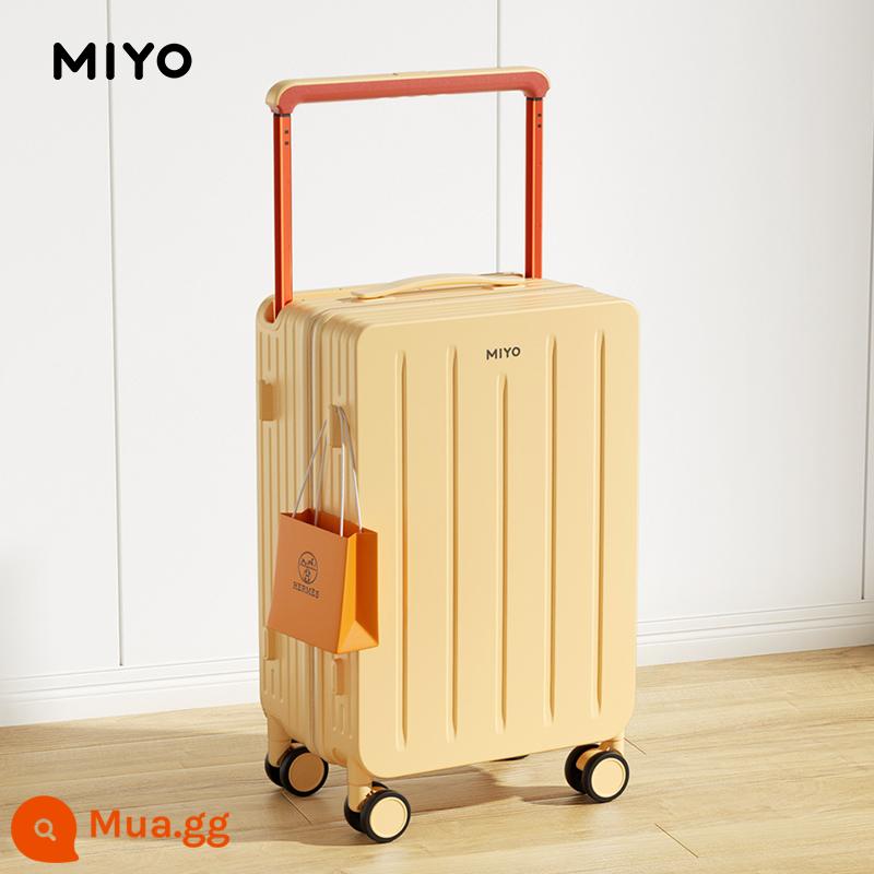 Hành lý xe đẩy rộng MIYO hộp mã lên máy bay 20 inch mới của nam giới vali du lịch sức chứa lớn bánh xe đa năng - Màu vàng phô mai [móc bên]