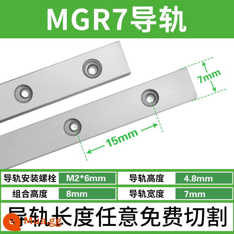 Ray trượt dẫn hướng tuyến tính thu nhỏ trong nước MGN/MGW/7C/9C/12C/15C/12H/9H/15H/7H - Ray dẫn hướng MGN7 100mm