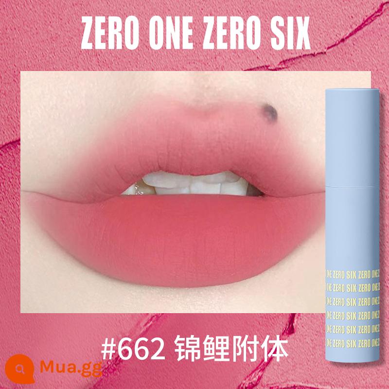 Zero One Zero Lu 0106 Lip Mud Lip Men Lip Gloss Matte Peach Không Kéo Khô Tinh Khiết Desire Sinh Viên Thể Hiện Màu Trắng - 662 Cá Koi Sở Hữu Bùn Môi Lý Tưởng Nhất Thế Giới