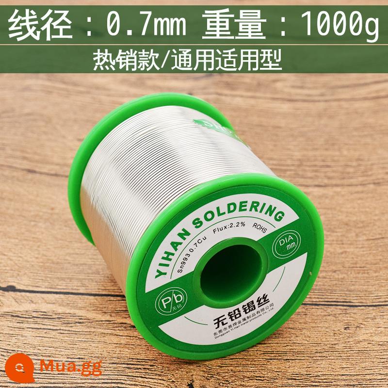 Tiêu chuẩn cao California 100ppm dễ dàng hàn thương hiệu dây hàn dây thiếc không chì bảo vệ môi trường dây thiếc độ sáng cao lõi nhựa thông nóng chảy tốt - Không chì 0,7mm 1000g