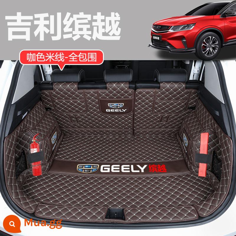 Thích hợp cho 21 mẫu Thảm cốp xe Geely Binyue được bao quanh hoàn toàn Thảm ngăn sau ô tô đặc biệt Binyue PRO năng lượng mới - Bao quanh đầy đủ ◇[Mì gạo màu cà phê] Binyue