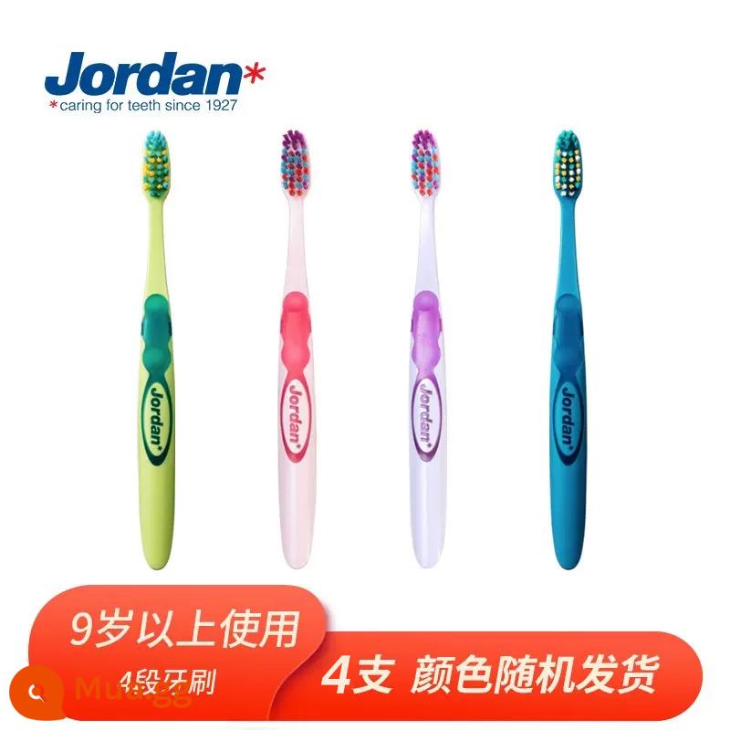 Jordan nhập khẩu trẻ sơ sinh và trẻ nhỏ tập ngón tay cũi sữa bàn chải đánh răng lông mềm mịn 3-4-5 tuổi 2 phân 4 gói - Phần 4 (trên 9 tuổi) (gói 4 cái) (màu ngẫu nhiên)