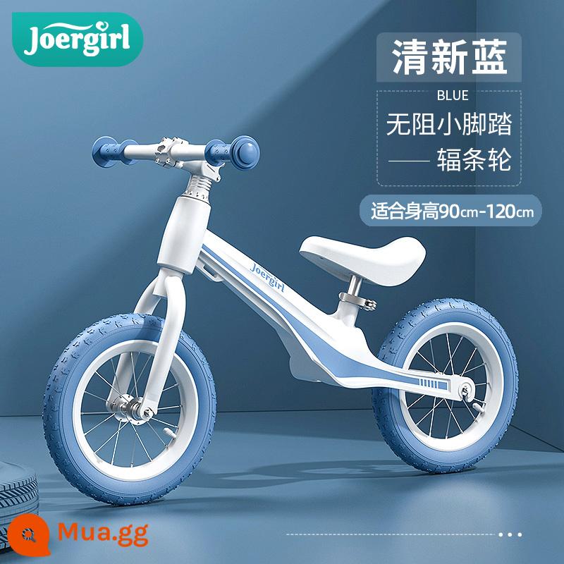 Xe thăng bằng trẻ em không bàn đạp 1-3-6 tuổi xe trượt Scooter baby yo bé trai và bé gái trượt xe đạp - Thiết bị bảo vệ mũ bảo hiểm máy bơm không khí bằng hợp kim magie/lốp khí nén 12 inch màu xanh tươi/12 inch