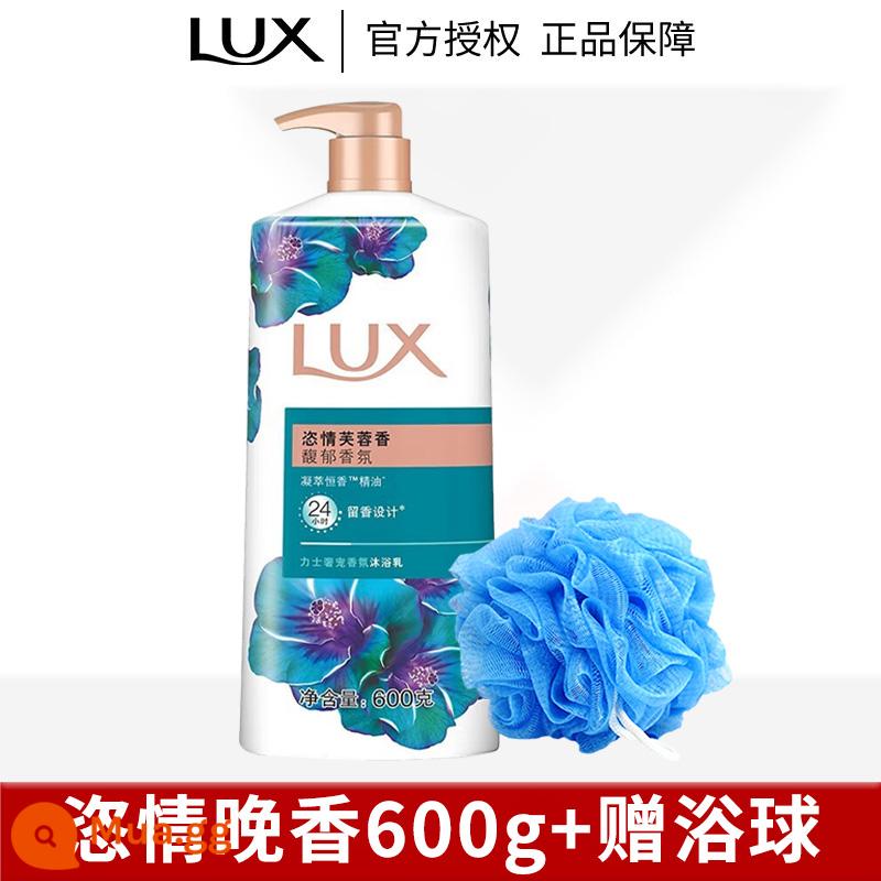 Sữa tắm lux sữa tắm nam nữ nước hoa thơm lâu size lớn sữa tắm tạo bọt hàng hiệu chính hãng - Hương thơm buổi tối quyến rũ 600g + bóng tắm miễn phí