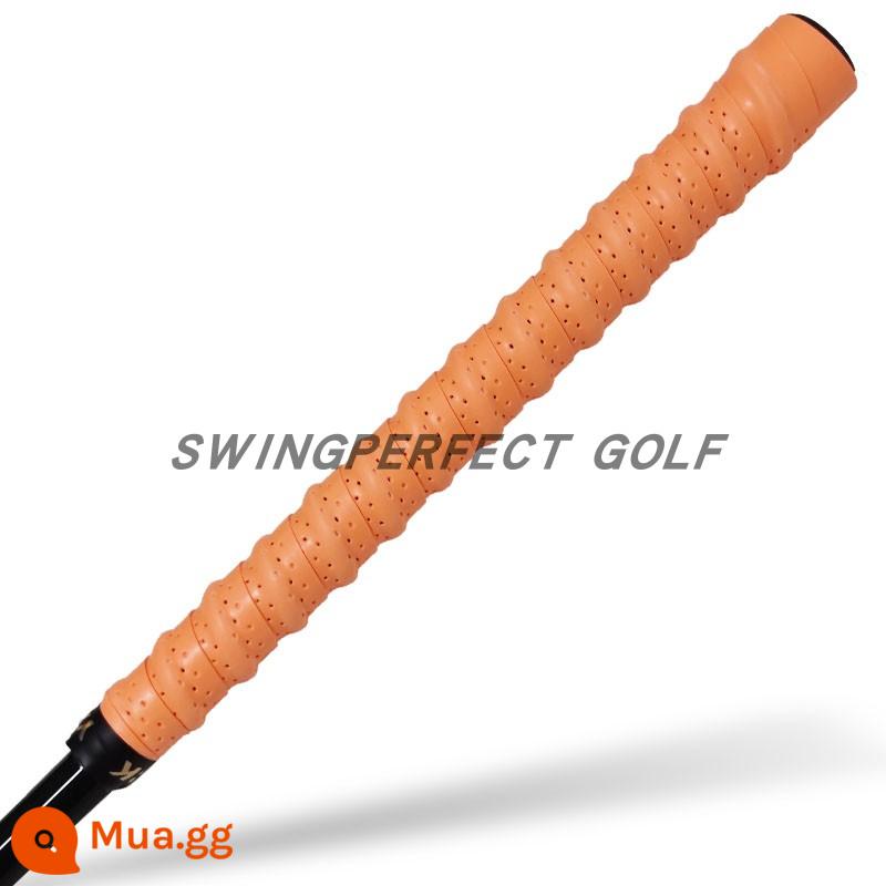 Hai màu keel tay cầm câu lạc bộ golf keo đấm dây đeo chống trượt thấm hút mồ hôi da thoáng khí chống mài mòn nhiều màu - Quả cam