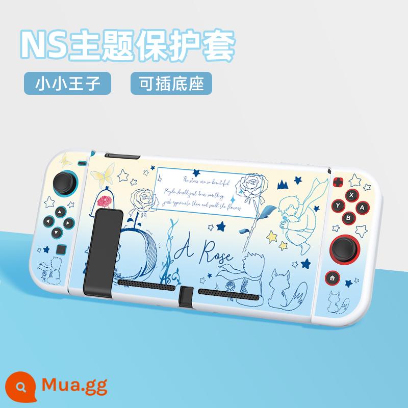 Nintendo Switch Bảo vệ NS NS Shell Switcholed Protective Shell Silicone có thể chèn miếng dán Siwch hai cơ sở tay cầm mềm tay Túi lưu trữ máy chủ mềm - Hộp mềm Switch theme [Hoàng tử bé] kèm phim + nắp + chân đế