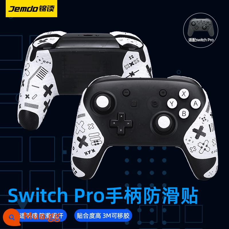 Miếng dán chống trượt tay cầm chơi game Jemdo Jindu PS5 phù hợp cho bộ điều khiển thể thao điện tử SwitchPro/XBoxSeries S Elite, dải giấy chống va chạm, miếng dán giảm đau, bộ miếng vá chống mồ hôi, phụ kiện màng thấm mồ hôi - Miếng dán tay cầm chống trượt thấm mồ hôi Switchpro [In-Trắng] √ Tay cầm + Đầy đủ nút bấm