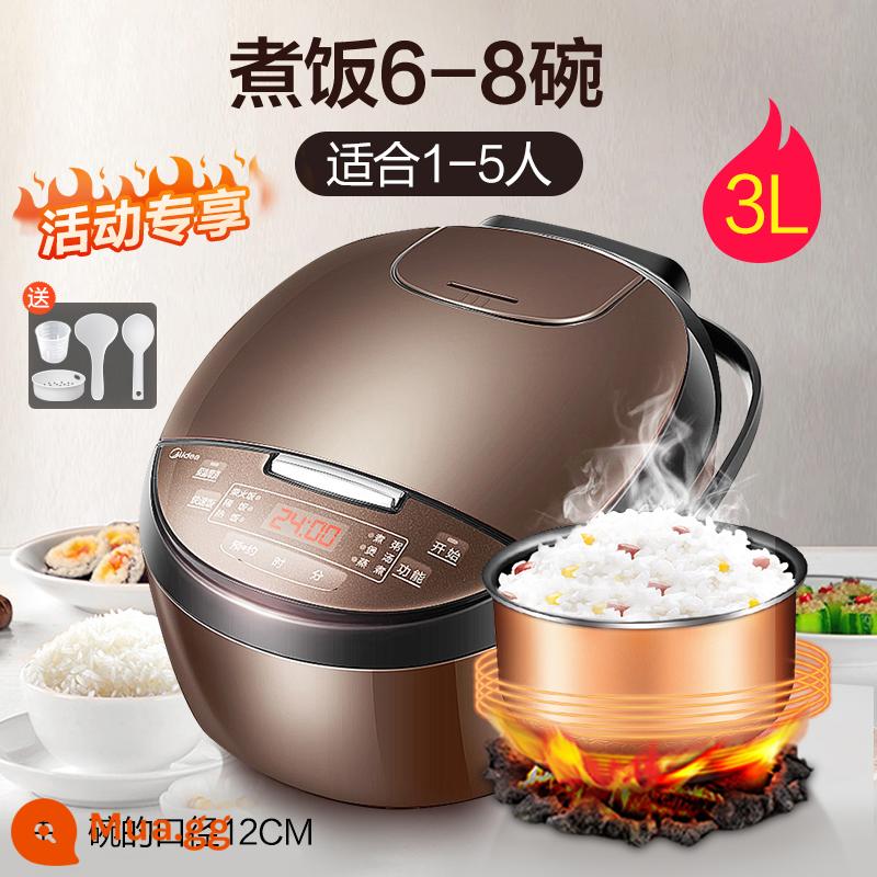 Nồi cơm điện Midea home 4L mini small 1-2 người 3 thông minh đa năng chính hãng flagship store chính hãng - 3L[Tan] Nhận lại 10 nhân dân tệ khi bạn đăng ảnh