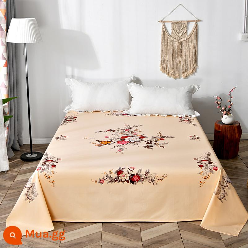 Thượng Hải Cổ Quốc Gia 100 Cotton In Dày Cũ Thô Ga Giường Đơn Chăn Hoài Cổ Vải Cotton - Huazhizhaozhan-Vàng